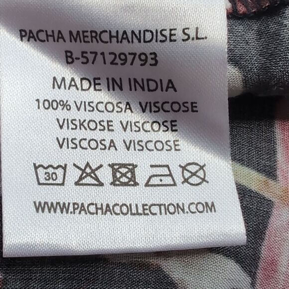 Pacha 1966 Sweet Cherry Tie V Neck Dress S - Picture 10 of 14